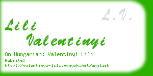 lili valentinyi business card
